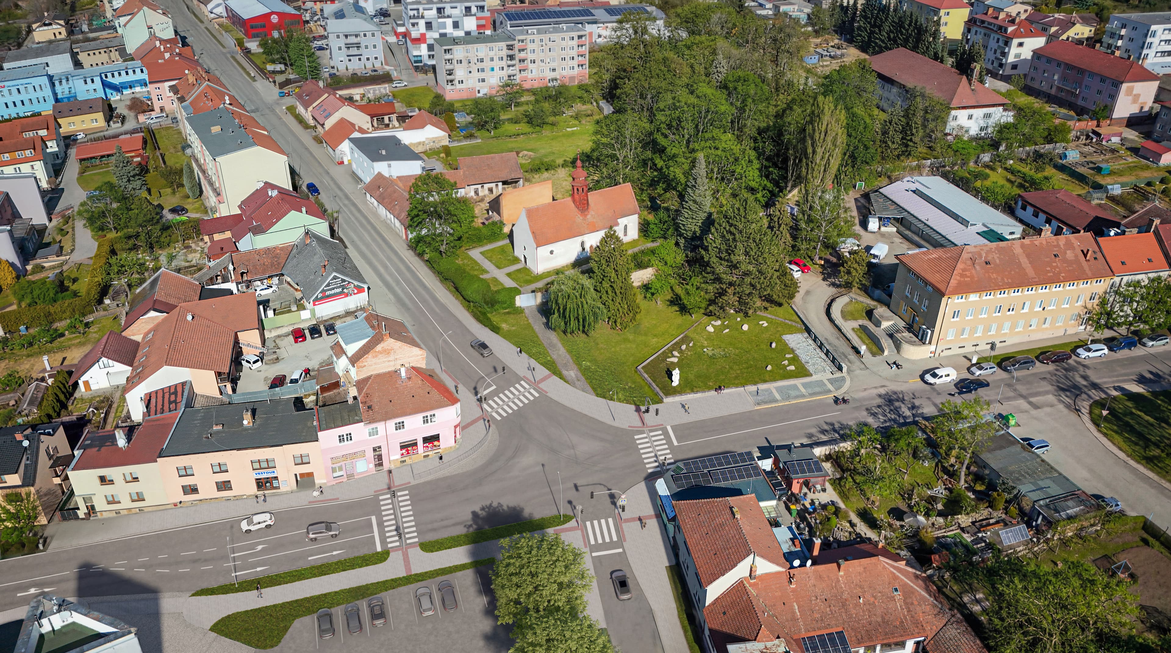 Varianta se světelnou křižovatkou